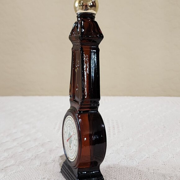 Vintage Avon BAROMETER Leather Scent Brown Glass Bottle Full No Box - Picture 5 of 11